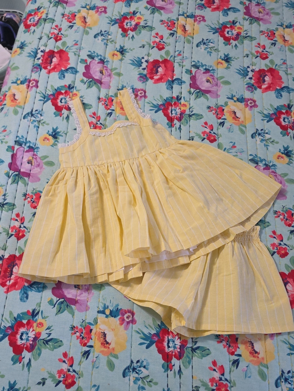 Well Dressed Wolf Yellow Pinstripe Girls Set